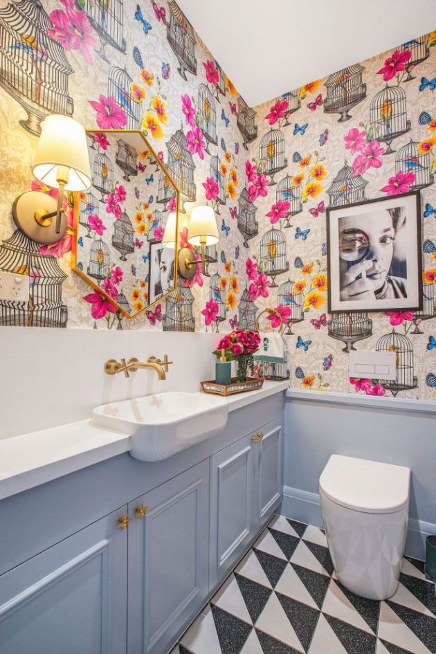 17 Chic Eclectic Powder Room Designs That Will Thrill You