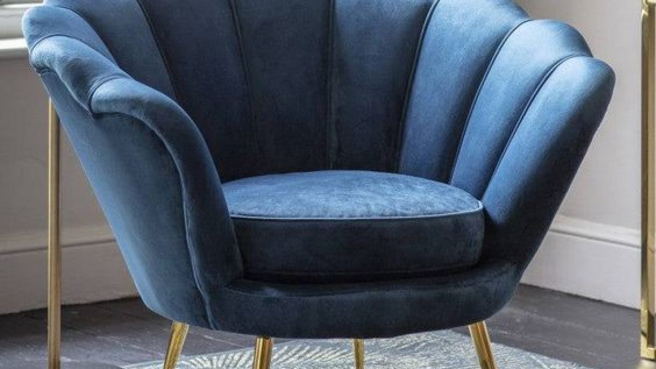 velvet shell armchair