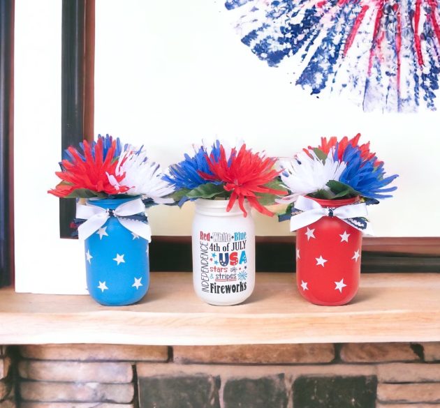 17 Rustic 4th of July Mason Jar Decor Ideas for a Cozy Patriotic Atmosphere