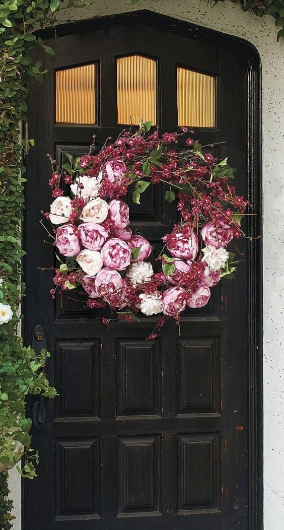 15 Fresh Spring Front Door Wreath Ideas to Welcome the Season