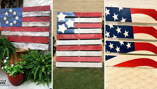 15 Easy DIY Pallet Flag Ideas for a Rustic 4th of July