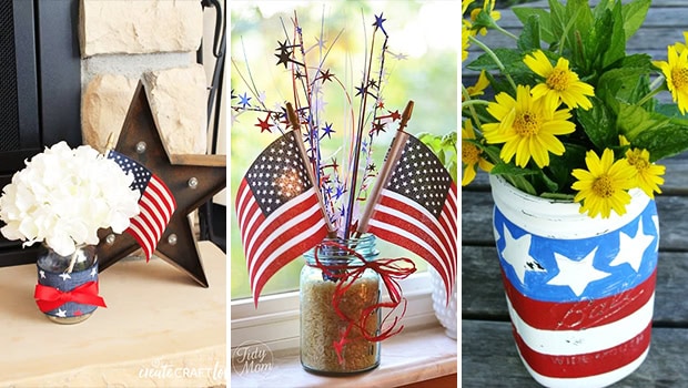 15 Easy DIY Patriotic Mason Jar Crafts for Your 4th of July Celebration