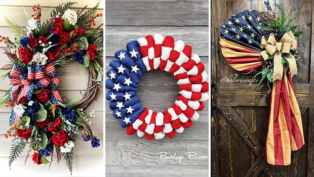 15 Easy and Fun Patriotic Wreath Designs for the 4th of July